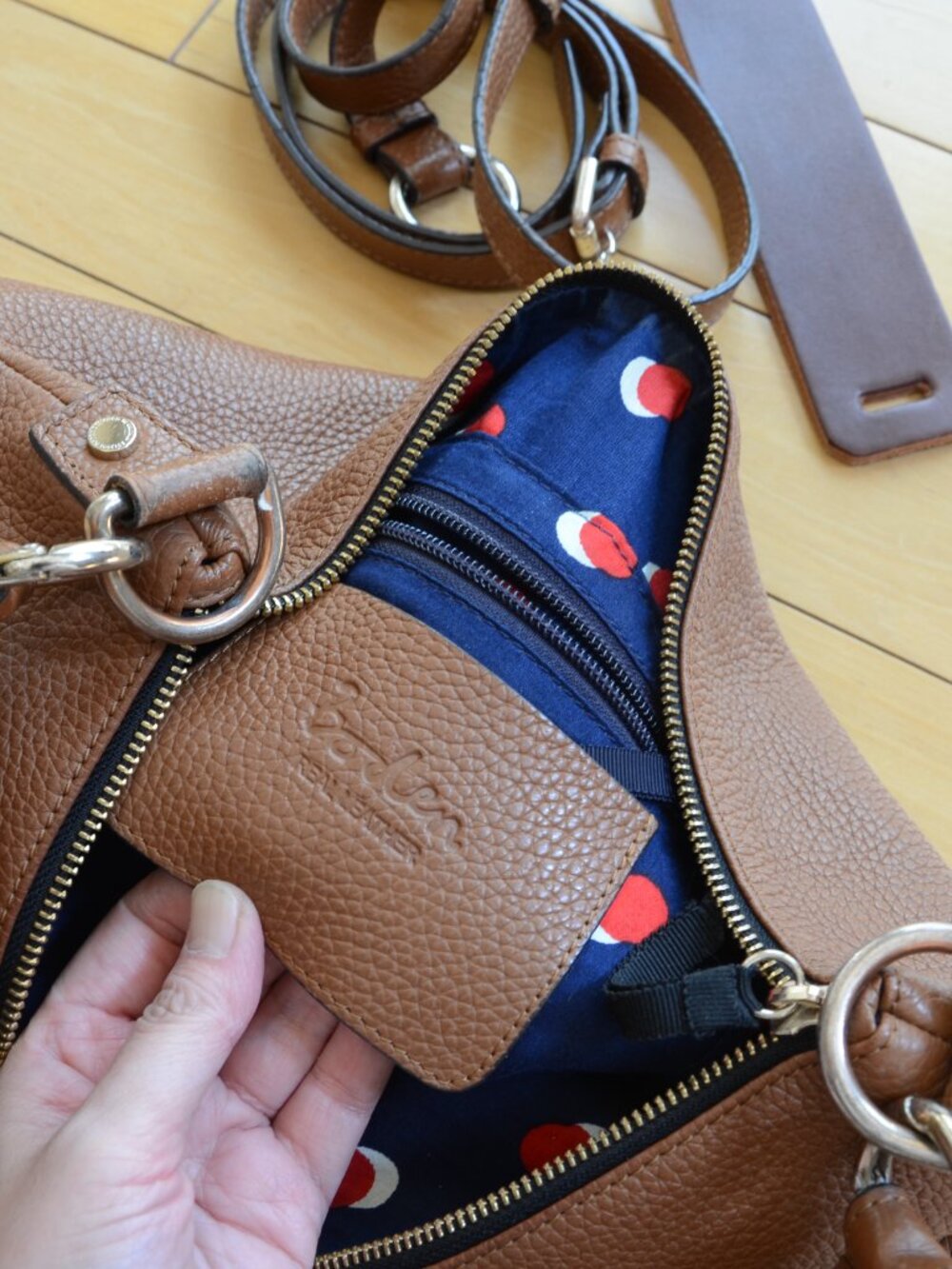 Boden brown pebbled leather hobo shoulder bag - Picture 11 of 13